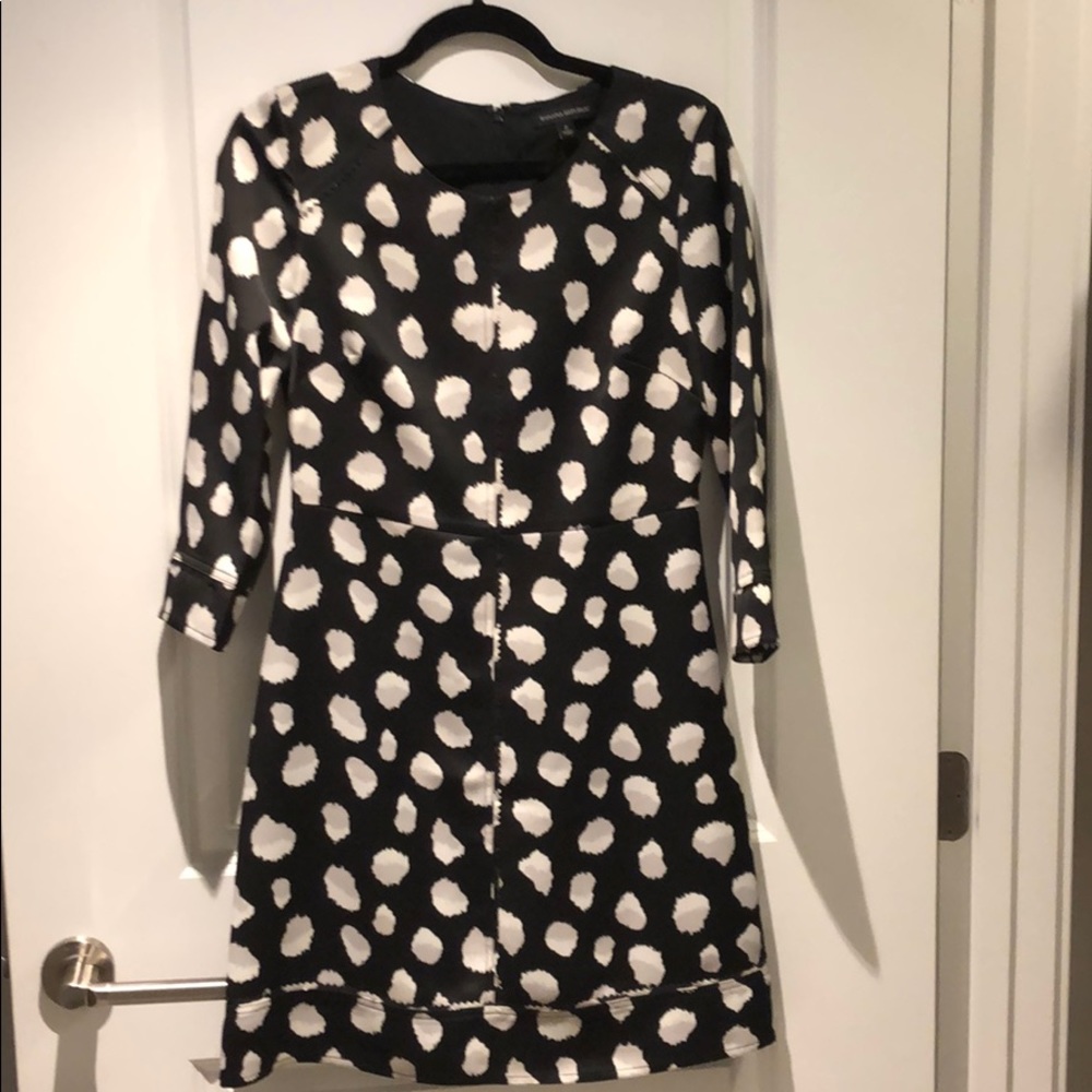 Black and white fall dress with liner